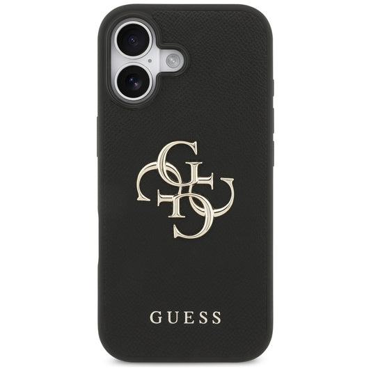 Housse pour Apple iPhone 17, Guess, 4G Grained Big and Classic Logo, Noire