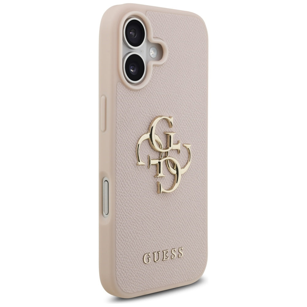 Hoes voor Apple iPhone 17, Guess, 4G Grained Big and Classic Logo, Roze