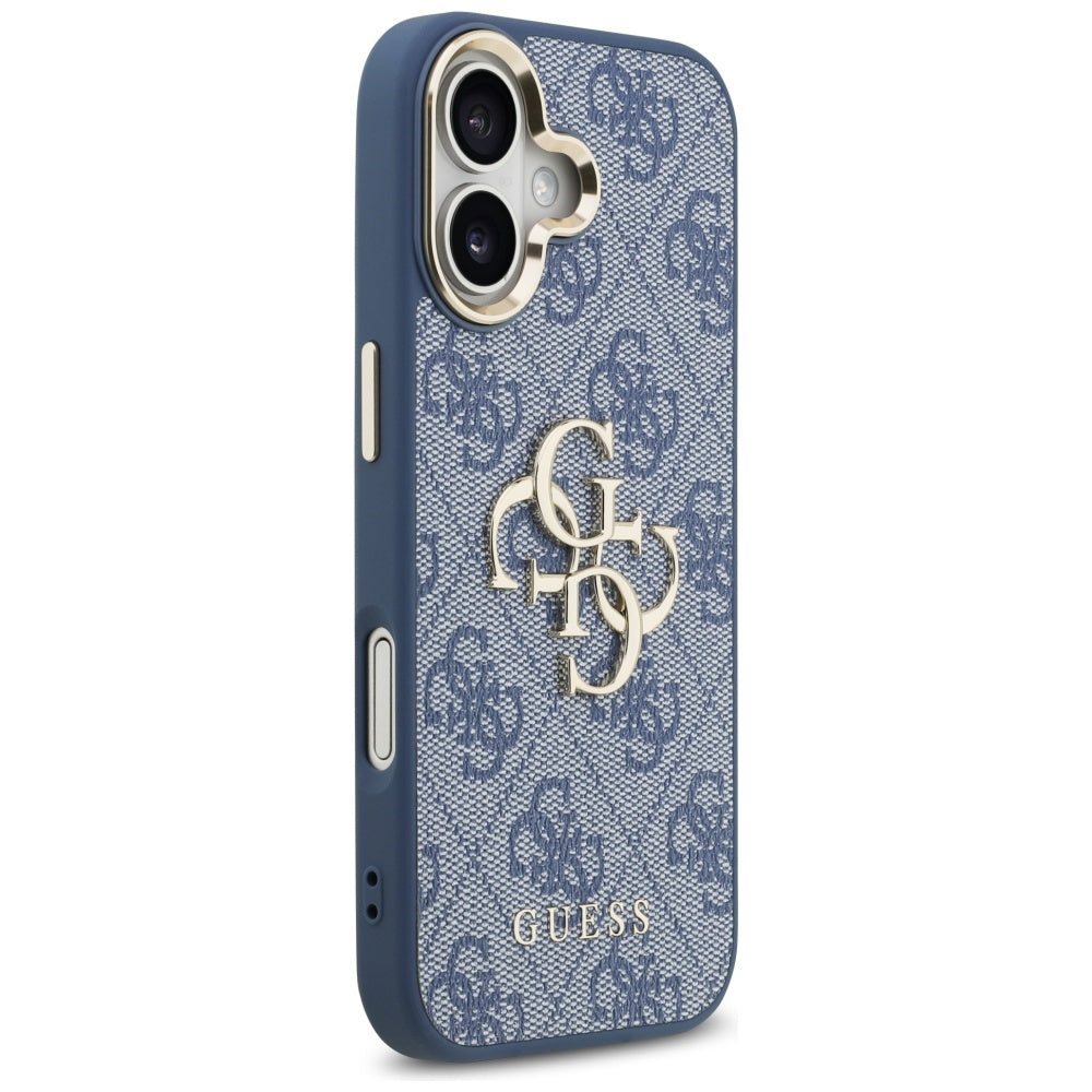Hülle für Apple iPhone 17, Guess, Big 4G Logo Classic, Goldenes Blau