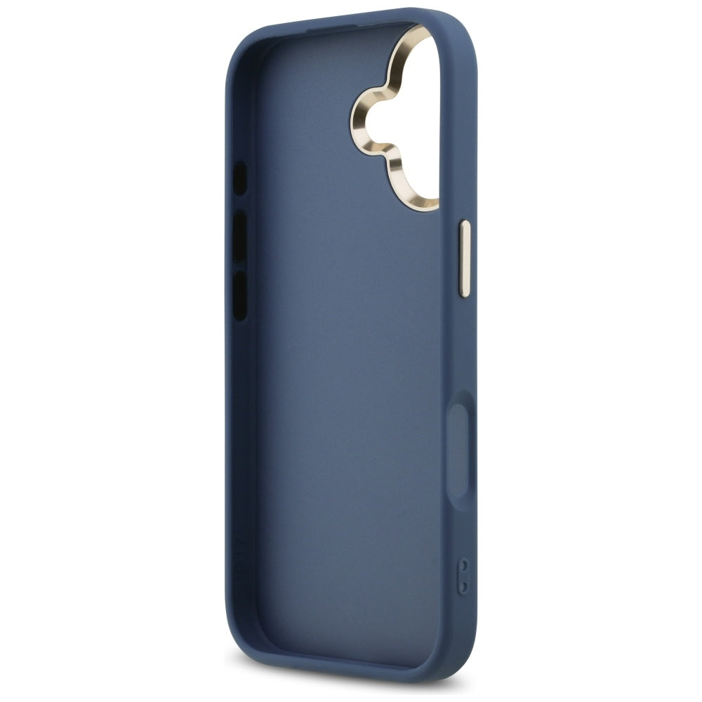 Hülle für Apple iPhone 17, Guess, Big 4G Logo Classic, Goldenes Blau