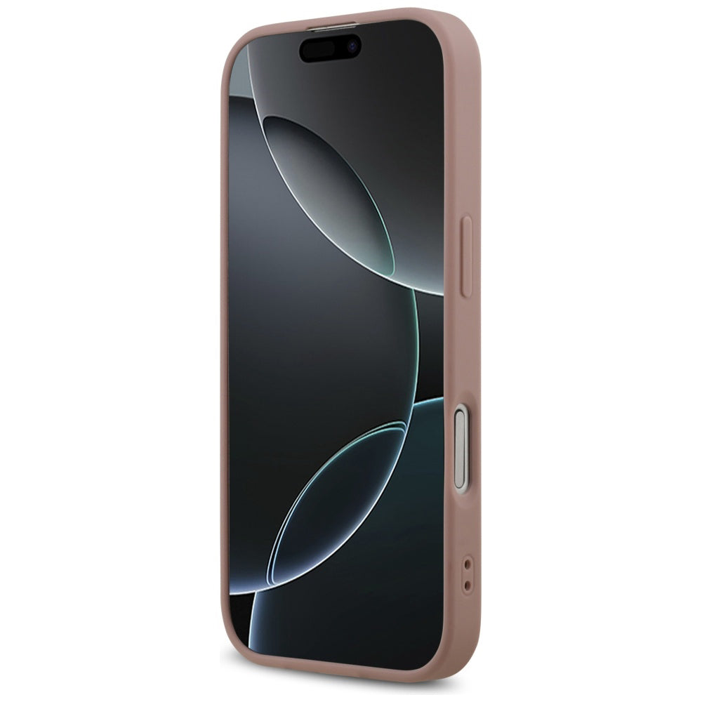 Hoes voor Apple iPhone 17, Guess, Fixed Glitter Big 4G, Roze