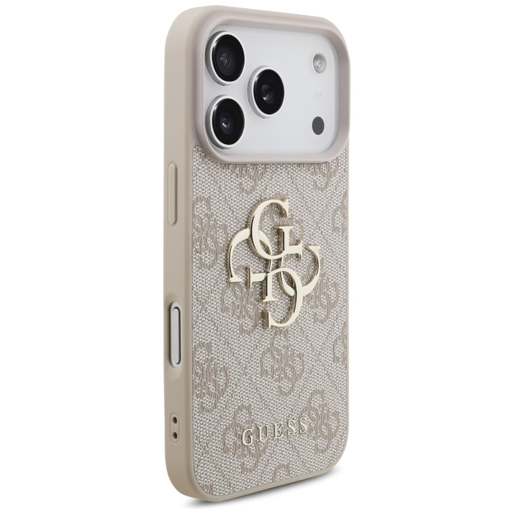 Hoes voor Apple iPhone 17 Pro, Guess, 4G Classic Logo met Band, Roze