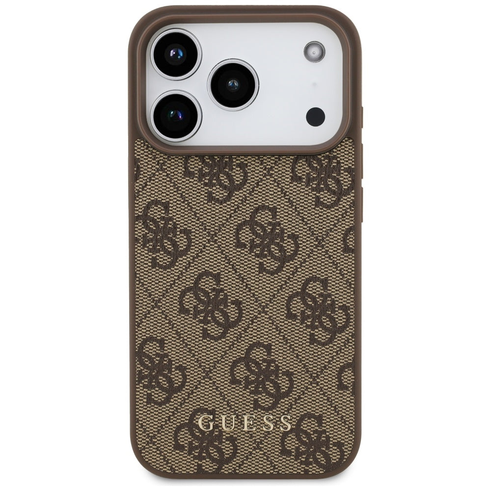 Hoes voor Apple iPhone 17 Pro, Guess, 4G Classic, Bruin