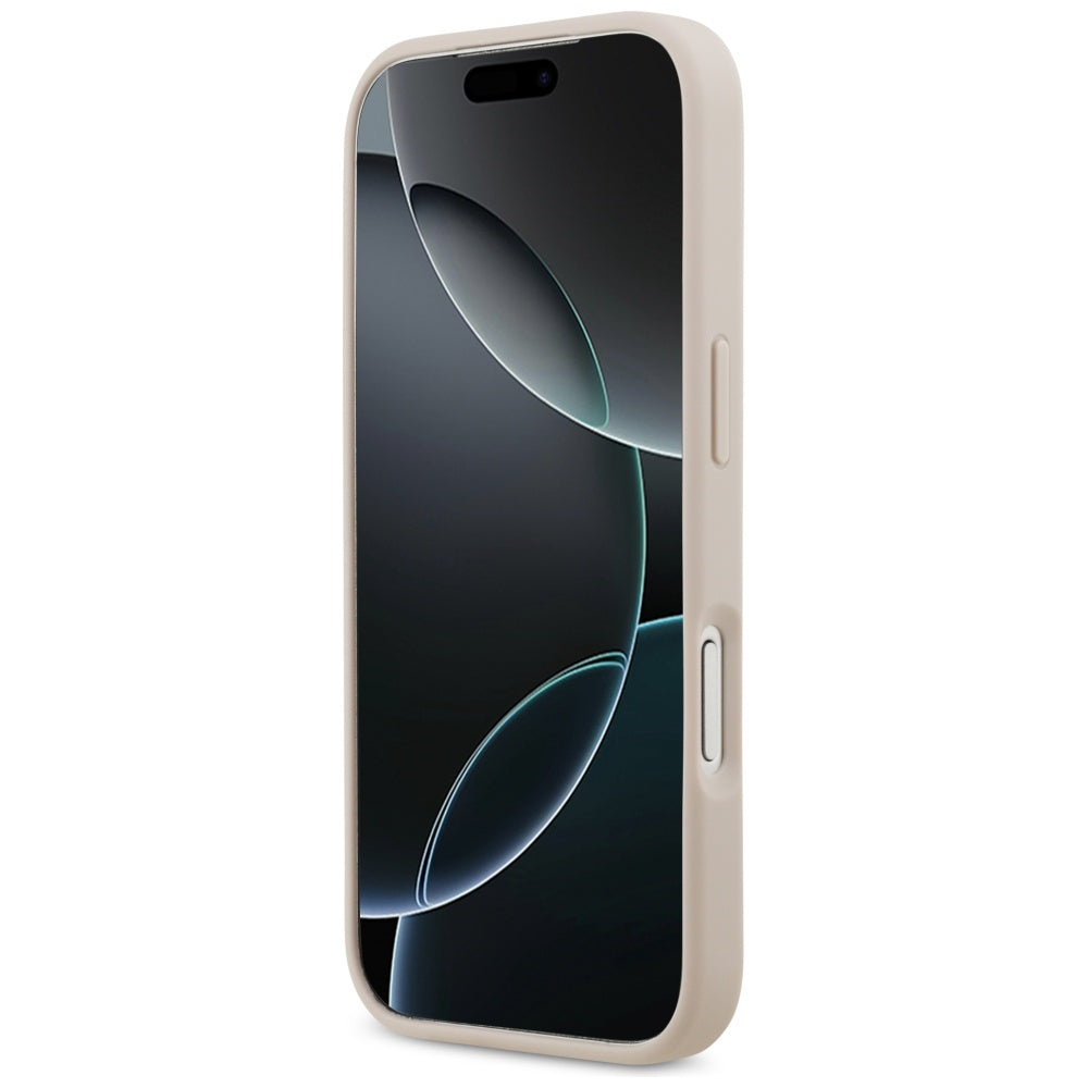 Hoes voor Apple iPhone 17 Pro, Guess, 4G Double Card Triangle, Roze