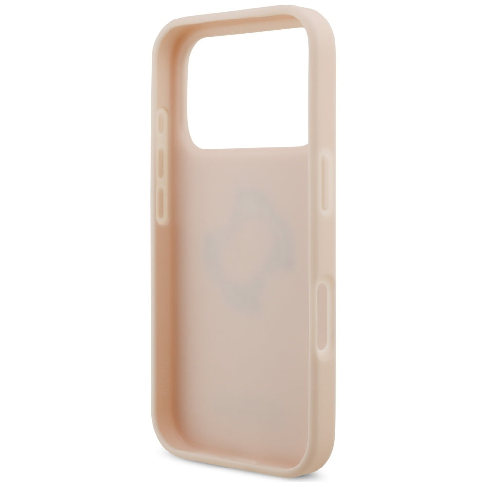 Hoes voor Apple iPhone 17 Pro, Guess, 4G Grained Big and Classic Logo, Roze