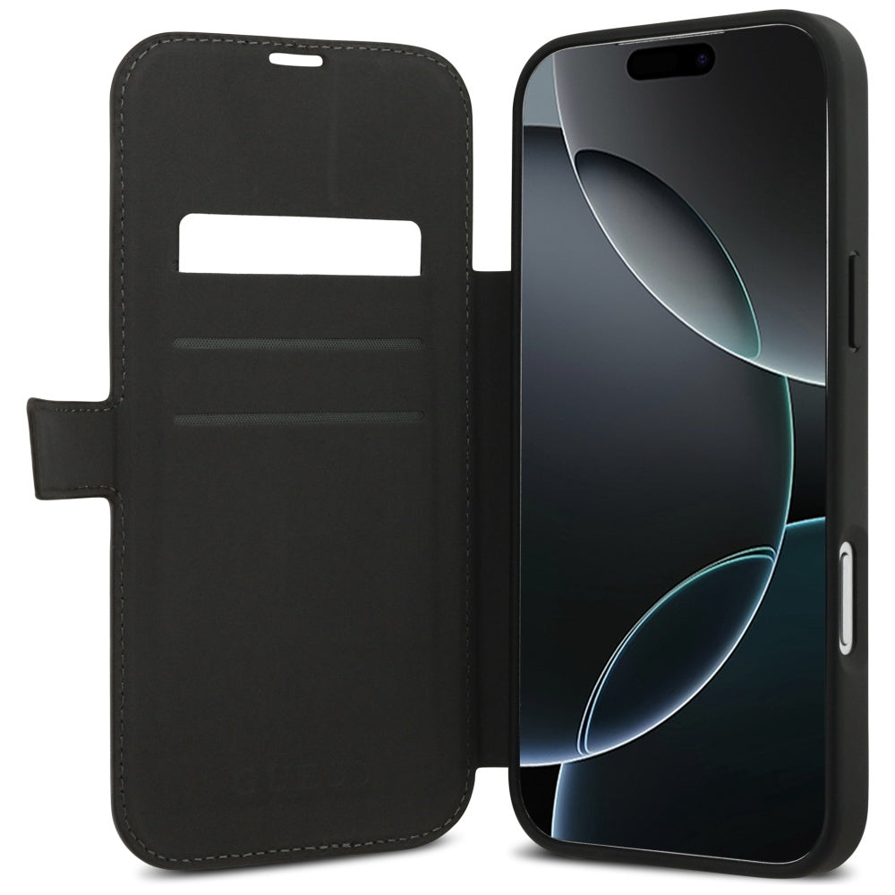 Hoes voor Apple iPhone 17 Pro, Guess, 4G Metal Logo, Bruin