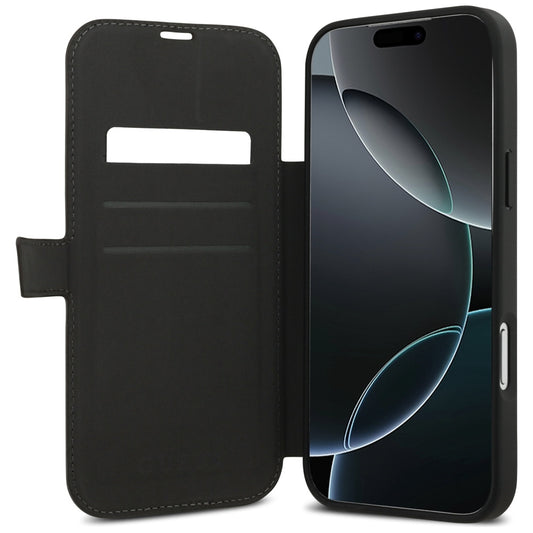 Hoes voor Apple iPhone 17 Pro, Guess, 4G Metal Logo, Bruin