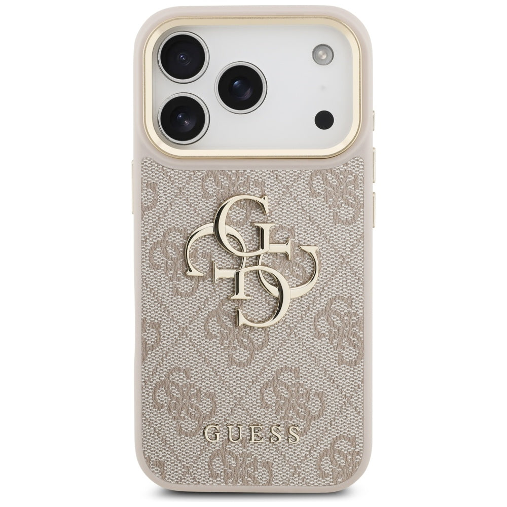 Étui pour Apple iPhone 17 Pro, Guess, Big 4G Classic Logo avec grande bandoulière, Rose.