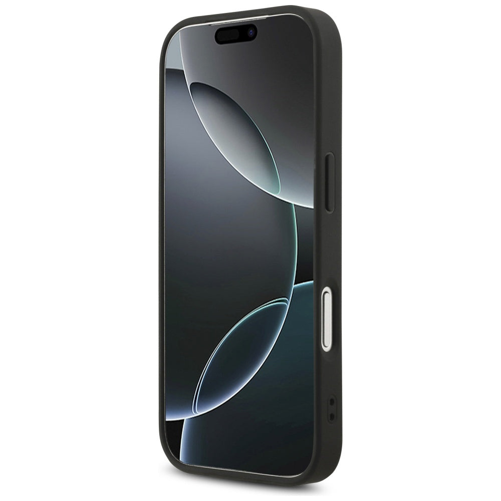Hoes voor Apple iPhone 17 Pro, Guess, Fixed Glitter Big 4G, Zwart