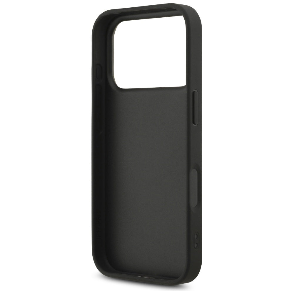Hoes voor Apple iPhone 17 Pro, Guess, Fixed Glitter Big 4G, Zwart