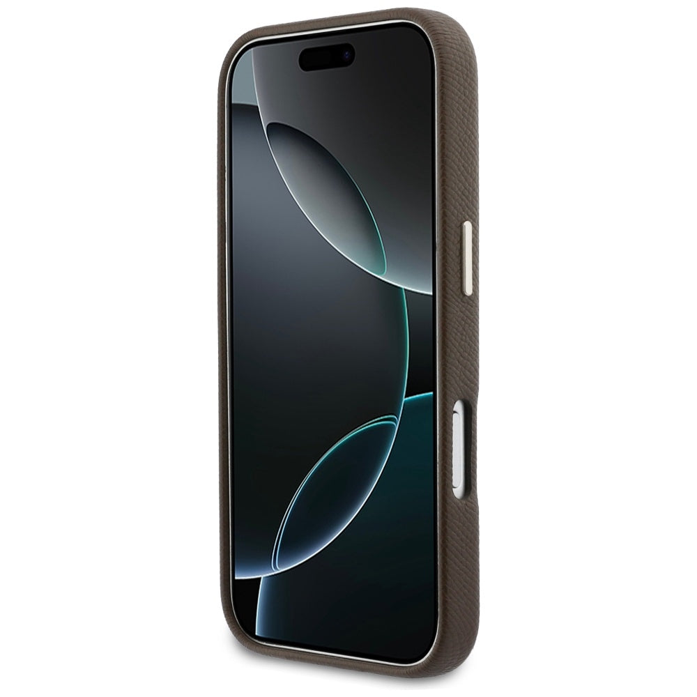 Hoes voor Apple iPhone 17 Pro, GUESS, Resin Logo, Bruin