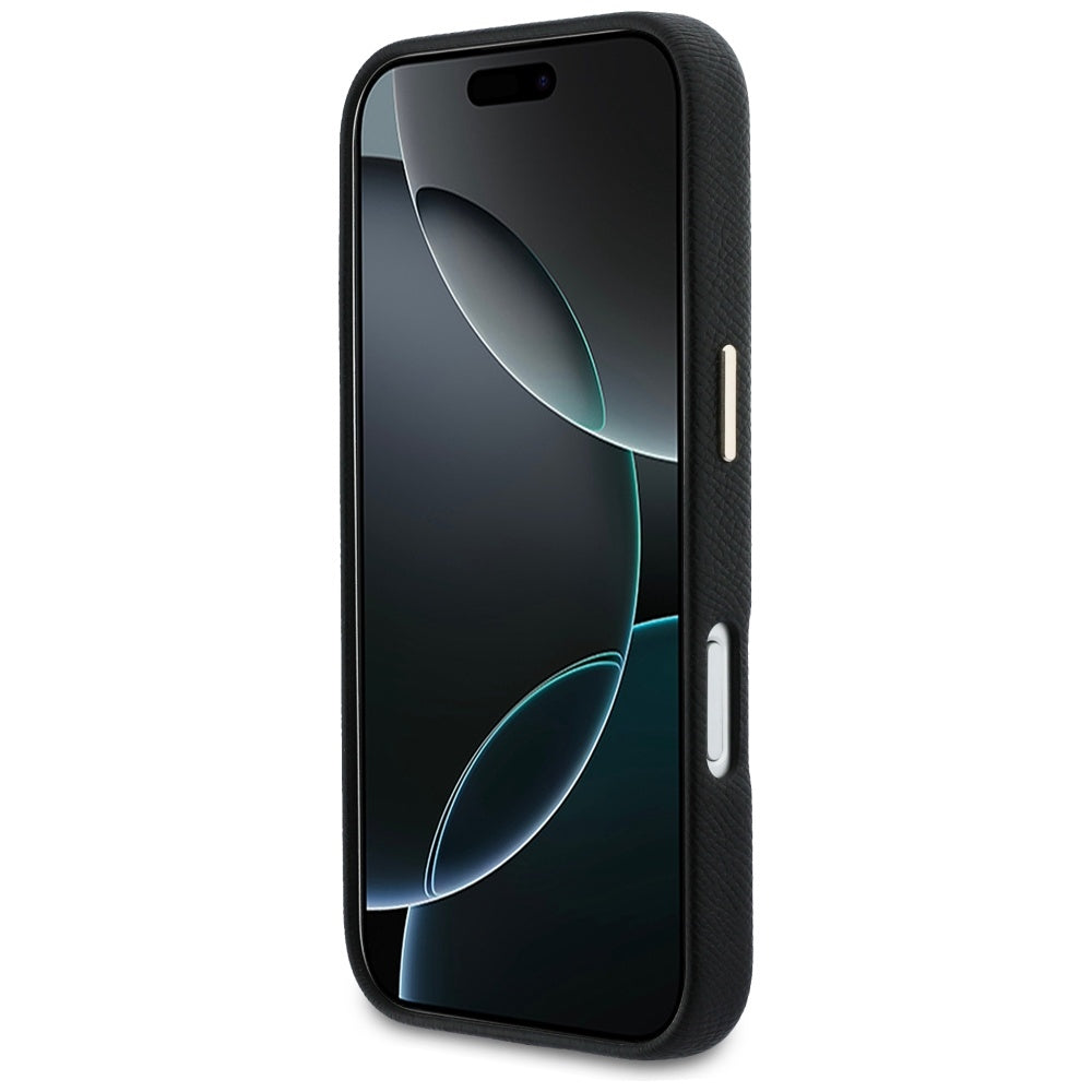 Hülle für Apple iPhone 17 Pro, Guess, Resin Logo, Schwarz