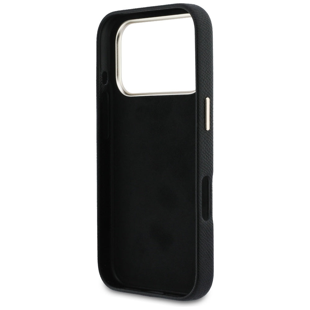Hülle für Apple iPhone 17 Pro, Guess, Resin Logo, Schwarz
