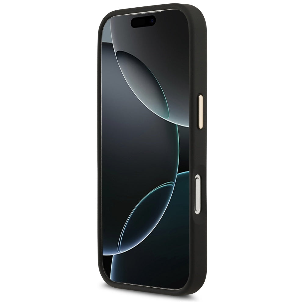 Hoes voor Apple iPhone 17 Pro, Karl Lagerfeld, Script Logo, Zwart
