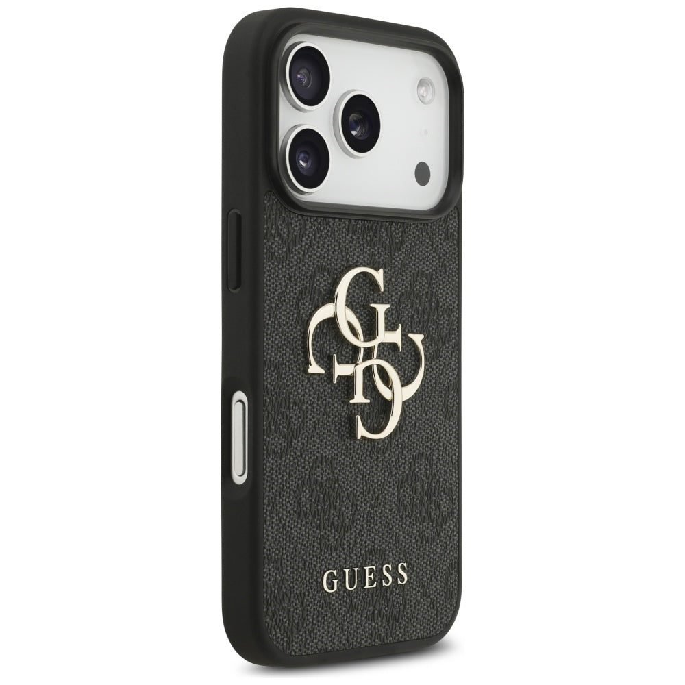 Étui pour Apple iPhone 17 Pro Max, Guess, 4G Classic Logo avec sangle, Noir