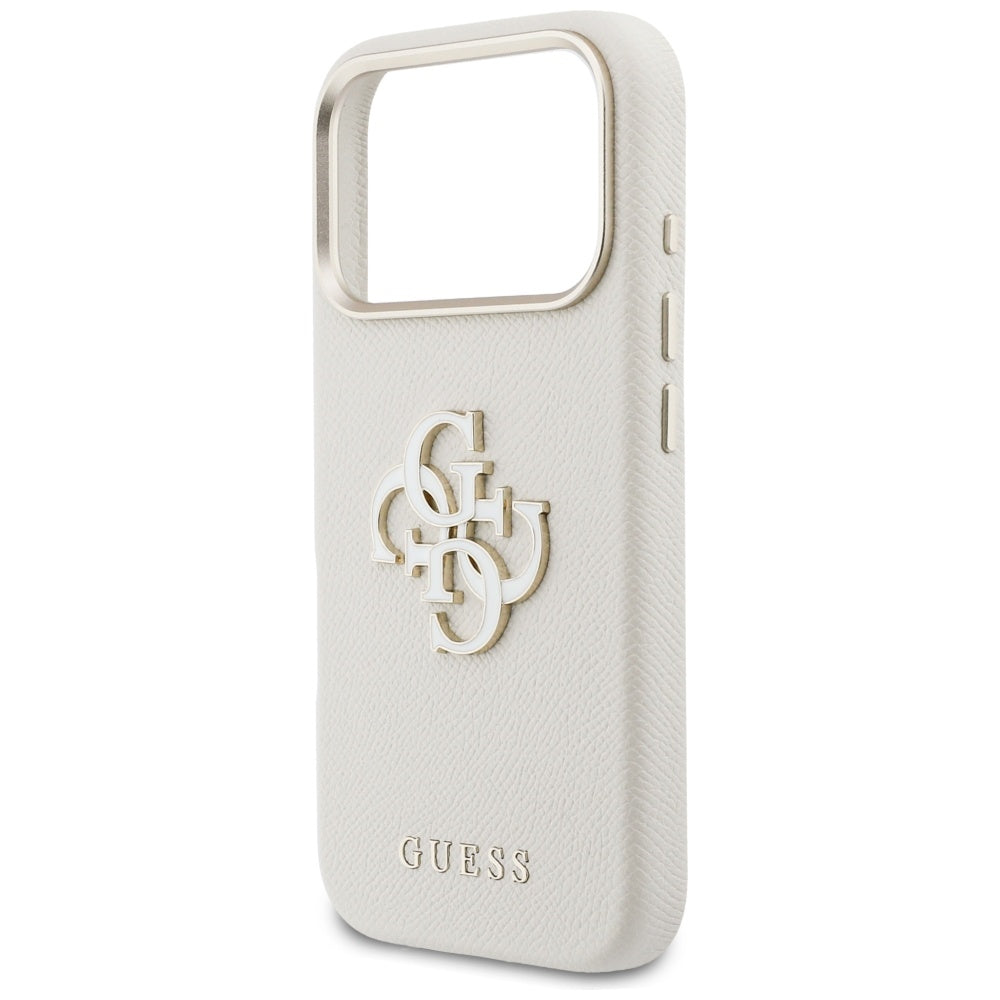 Case for Apple iPhone 17 Pro Max, Guess, Resin Logo, Beige