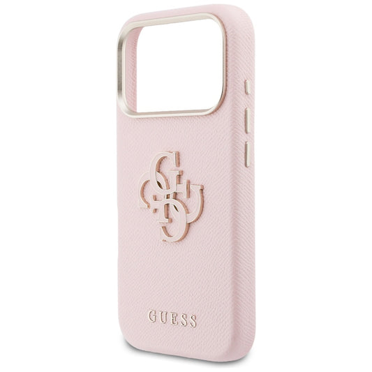 Étui pour Apple iPhone 17 Pro Max, Guess, Logo Résine, Rose