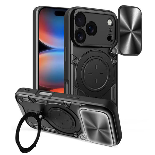 Hoes voor Apple iPhone 17 Pro Max, Techsuit, CamGuard Pro, Zwart