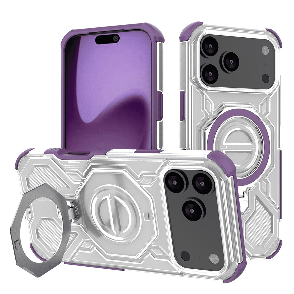 Hoes voor Apple iPhone 17 Pro Max, Techsuit, Carbon Shield Pro, Paars