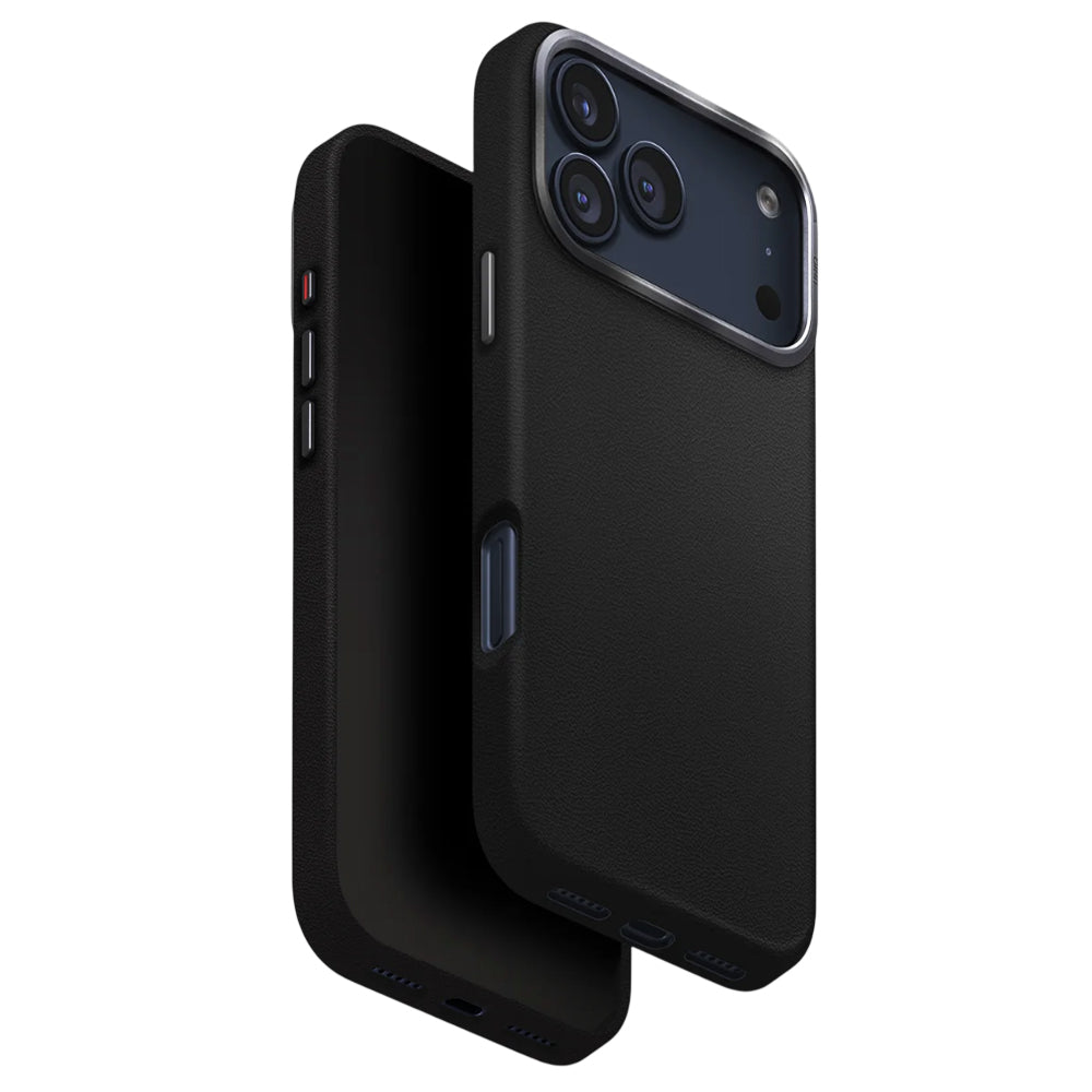 Hoes voor Apple iPhone 17 Pro Max, UNIQ, Lyden Leatherette, Zwart