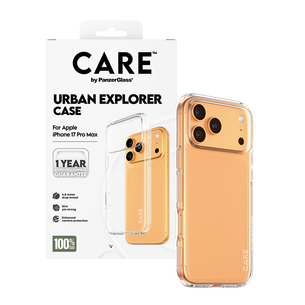 Hoes voor Apple iPhone 17 Pro, PanzerGlass, Care Urban Explorer, Transparant