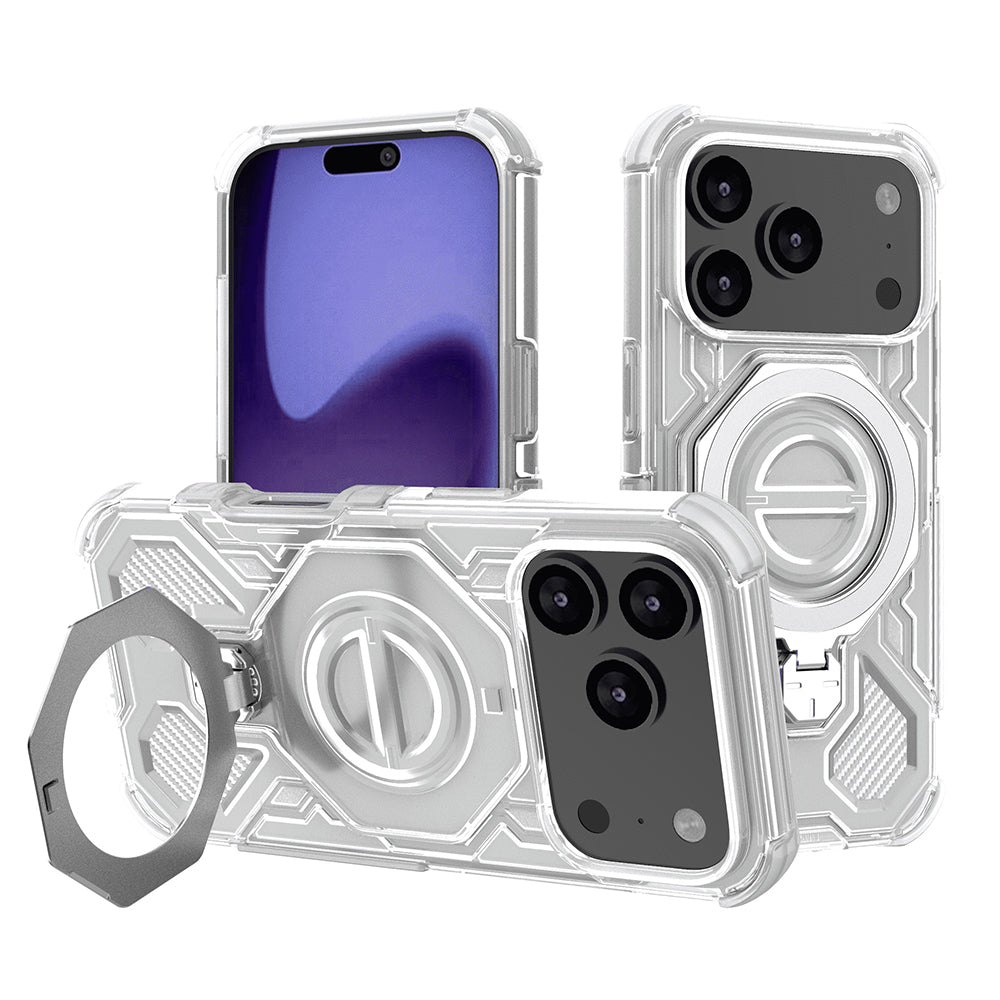 Étui pour Apple iPhone 17 Pro, Techsuit, Carbon Shield Pro, Blanc