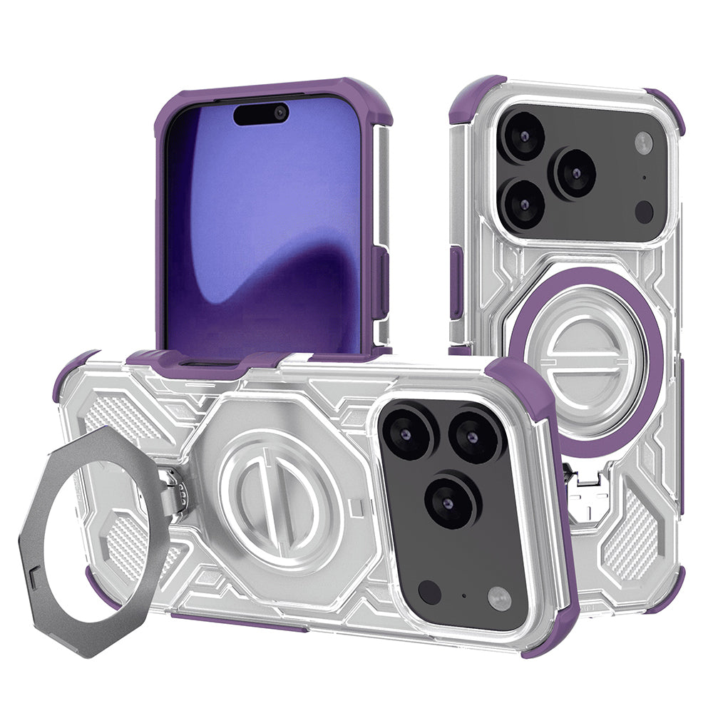 Hülle für Apple iPhone 17 Pro, Techsuit, Carbon Shield Pro, Lila