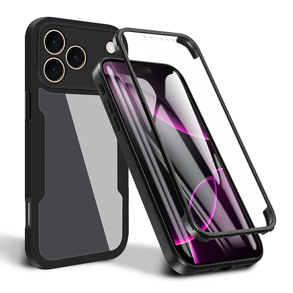 Hülle für Apple iPhone 17 Pro, Techsuit, ColorVerse 360, Schwarz