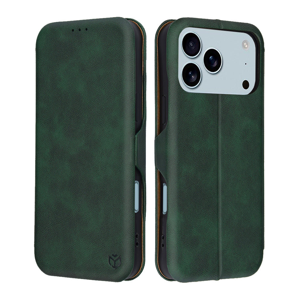 Hülle für Apple iPhone 17 Pro, Techsuit, Safe Wallet Plus, Grün