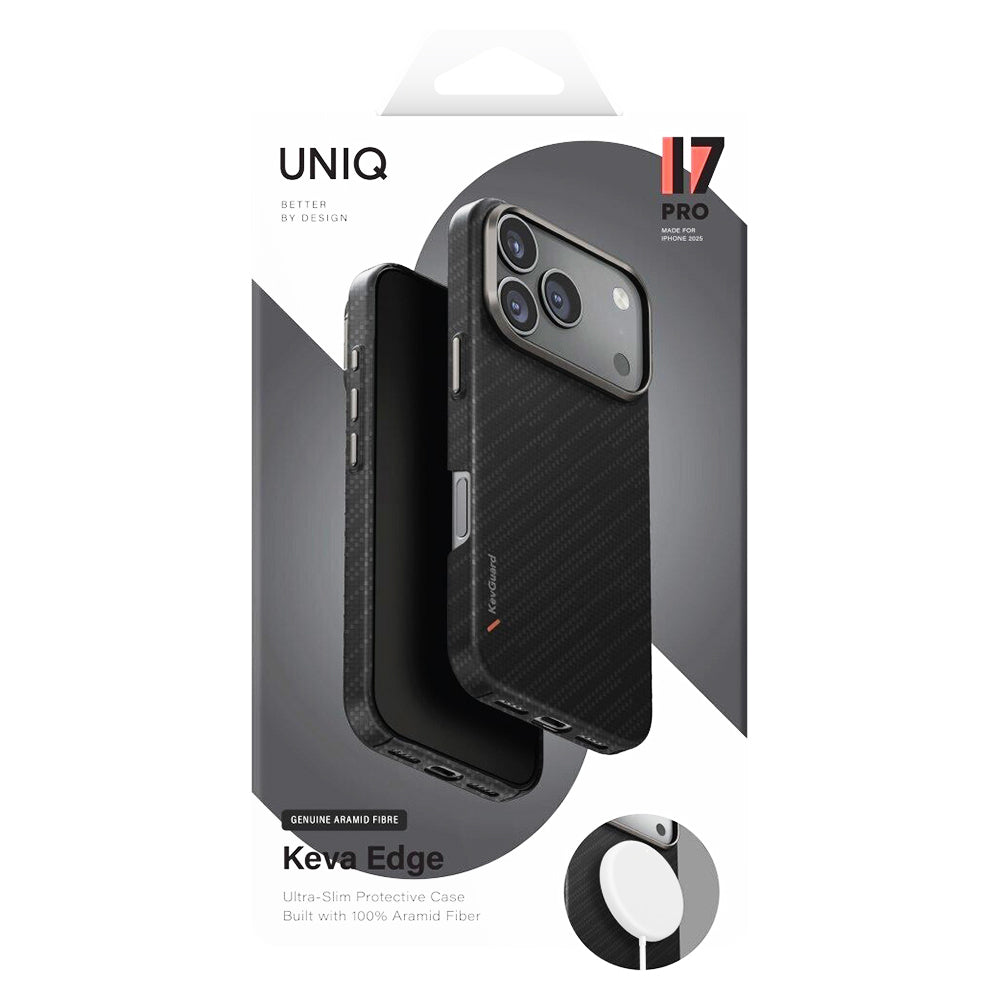 MagSafe Hülle für Apple iPhone 17 Pro, UNIQ, Keva MagClick, Dunkelgrau