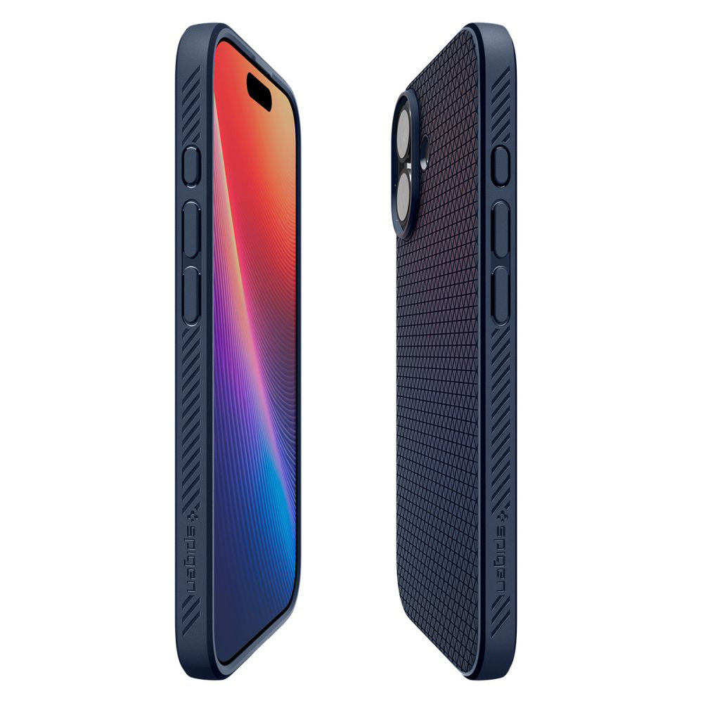 Étui pour Apple iPhone 17, Spigen, Liquid Air, Bleu Marine ACS10370