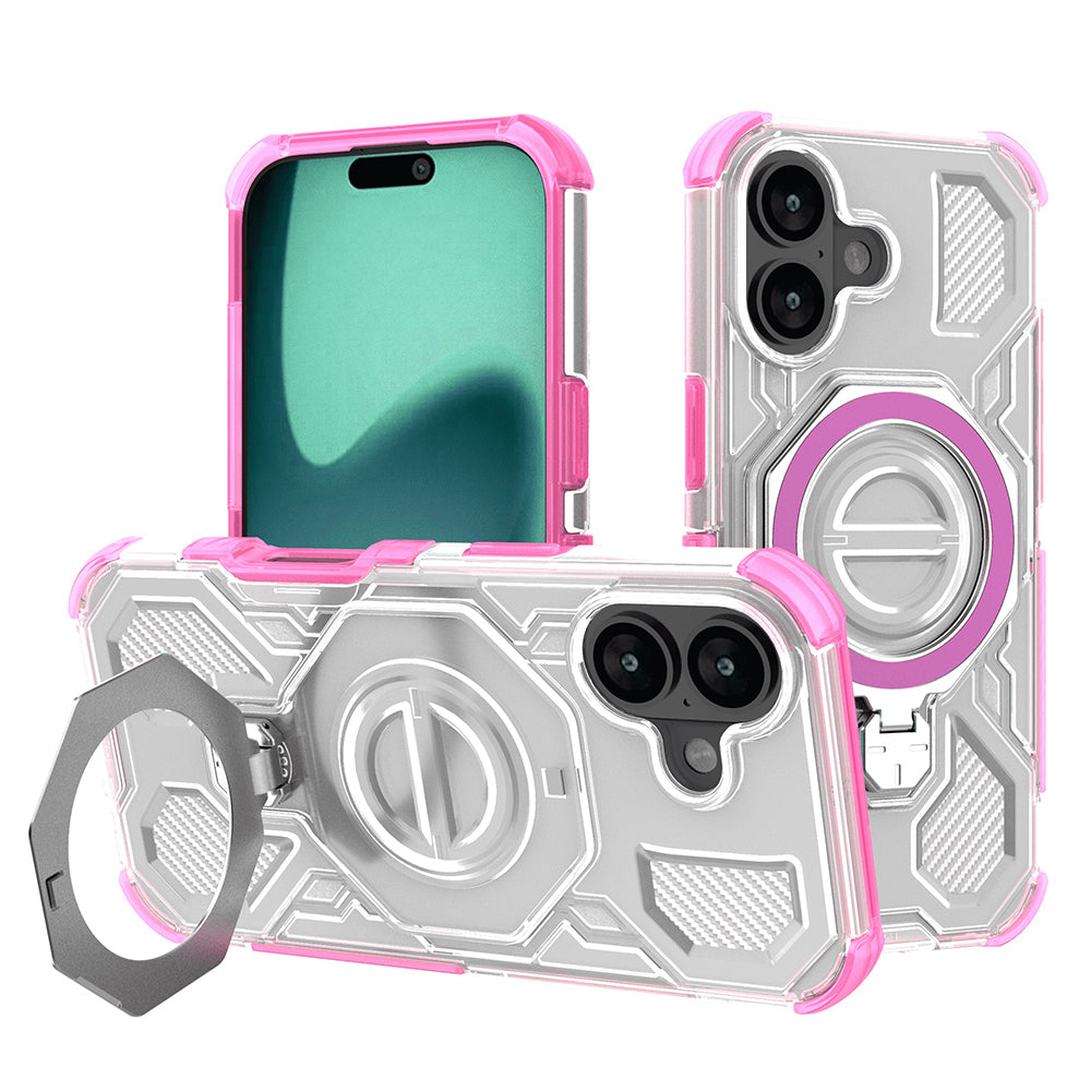 Étui pour Apple iPhone 17, Techsuit, Carbon Shield Pro, Rose