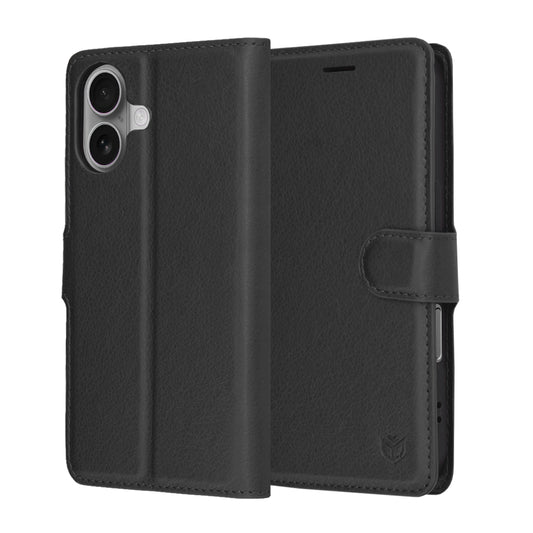 Hoes voor Apple iPhone 17, Techsuit, Leather Folio, Zwart