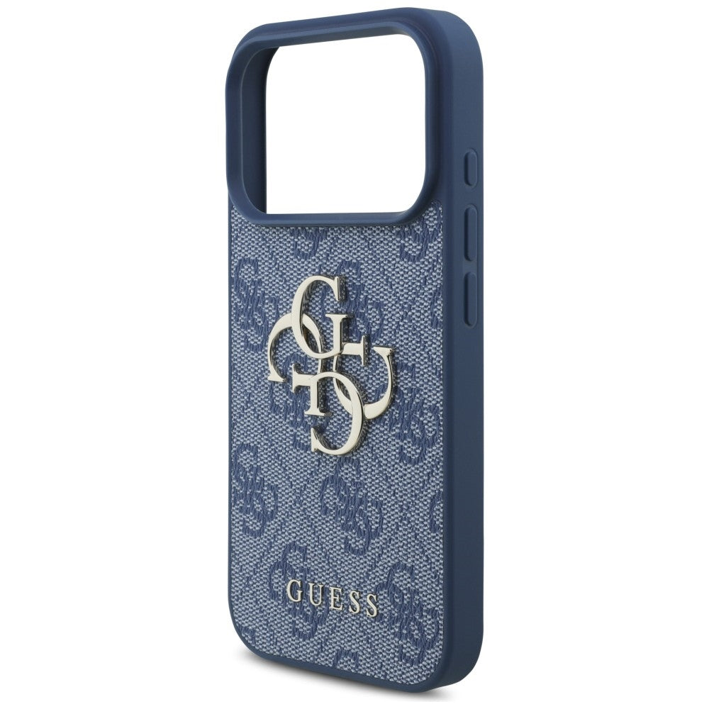 Coque pour Apple iPhone 18 Pro / 17 Pro, Guess, 4G Big Logo, Bleue