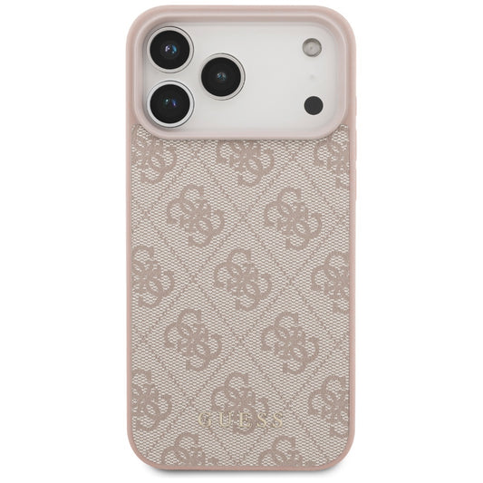Coque pour Apple iPhone 18 Pro / 17 Pro, Guess, Logo Classique 4G, Rose