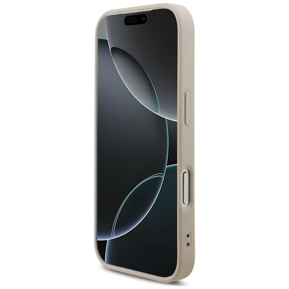 Hoes voor Apple iPhone 18 Pro / 17 Pro, Guess, 4G Classic Logo met Band, Roze