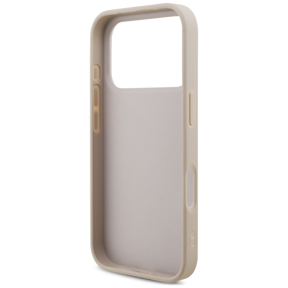 Hoes voor Apple iPhone 18 Pro / 17 Pro, Guess, 4G Classic Logo met Band, Roze