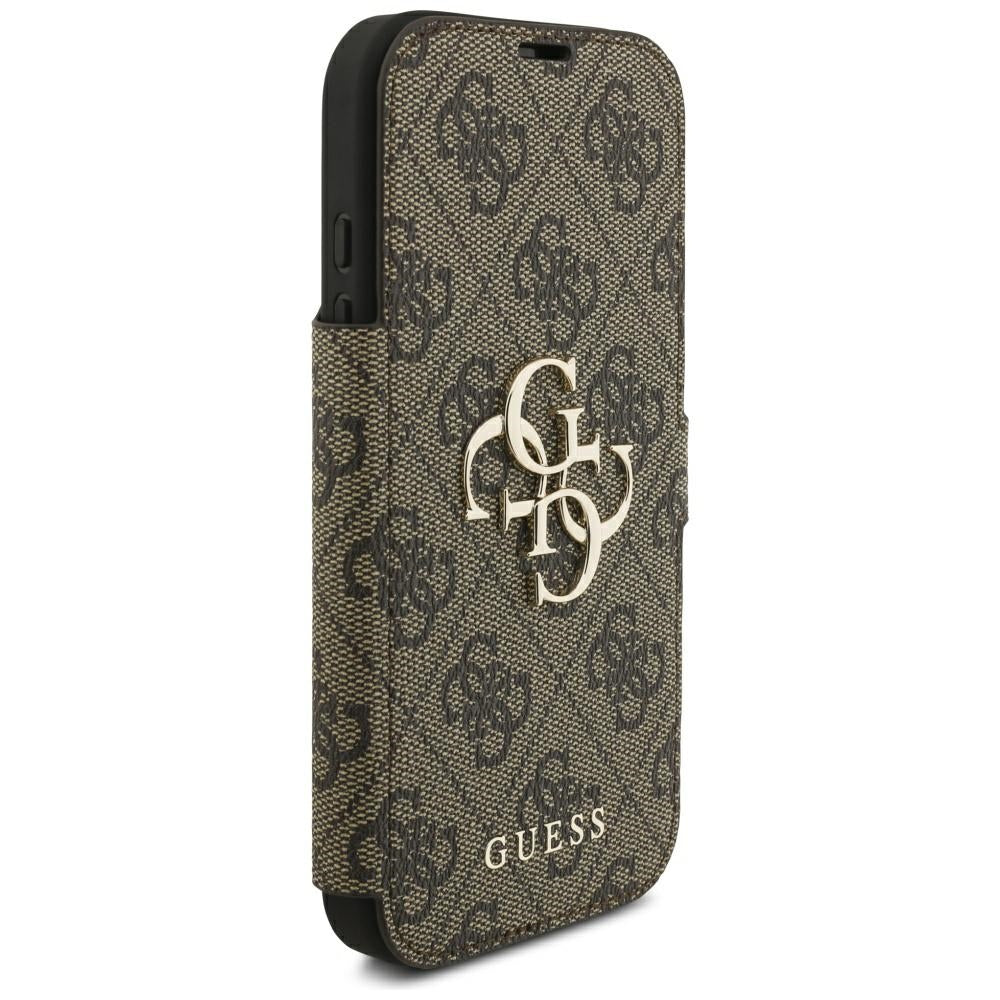 Hoes voor Apple iPhone 18 Pro / 17 Pro, Guess, 4G Metal Logo, Bruin