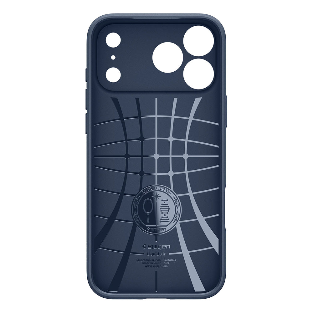Coque pour Apple iPhone 18 Pro / 17 Pro, Spigen, Liquid Air, Bleu marine ACS12150