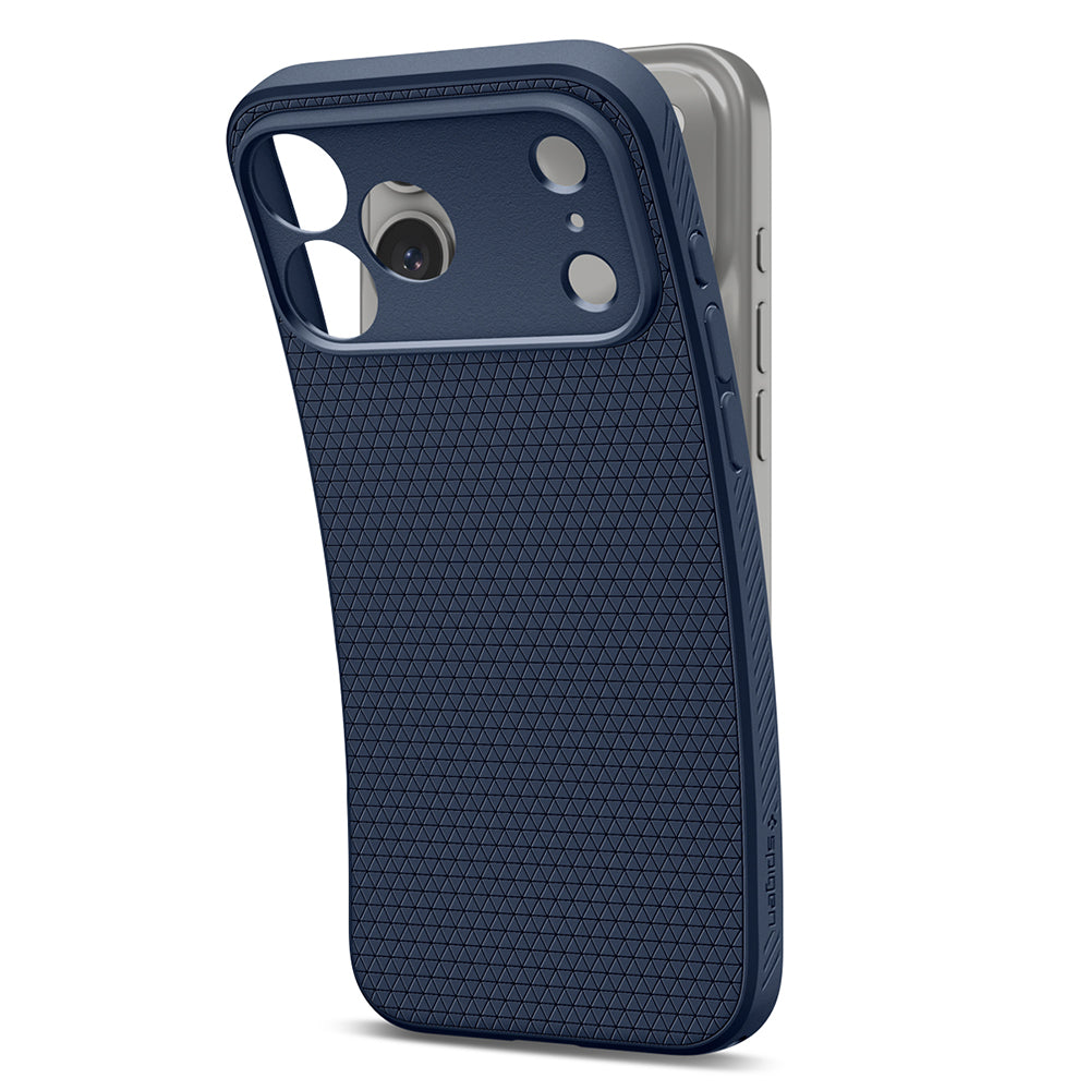 Coque pour Apple iPhone 18 Pro / 17 Pro, Spigen, Liquid Air, Bleu marine ACS12150