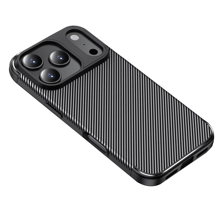 Coque pour Apple iPhone 18 Pro / 17 Pro, Techsuit, CarbonFiber, noire