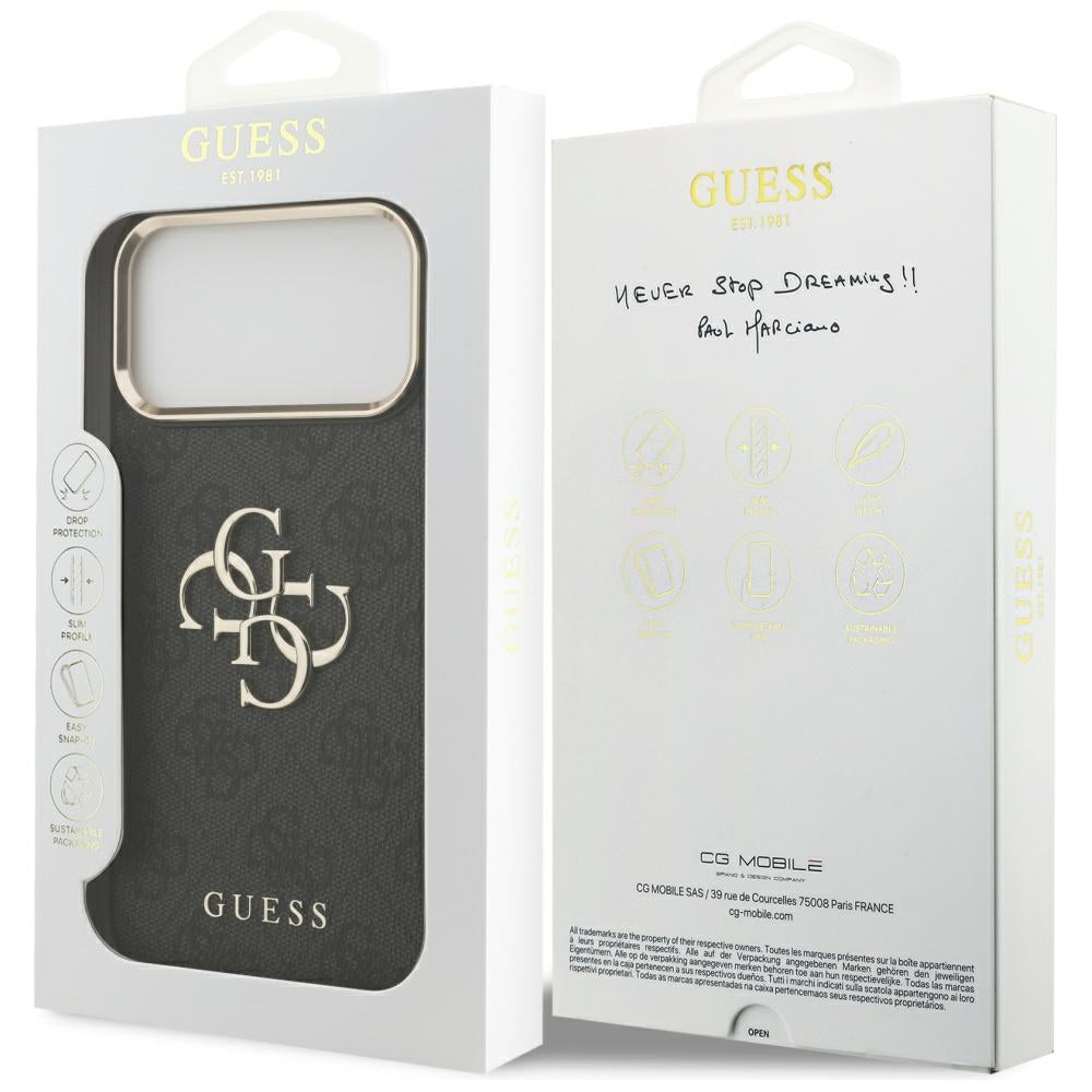Hoes voor Apple iPhone 18 Pro Max / 17 Pro Max, Guess, 4G Big Classic Logo, Zwart