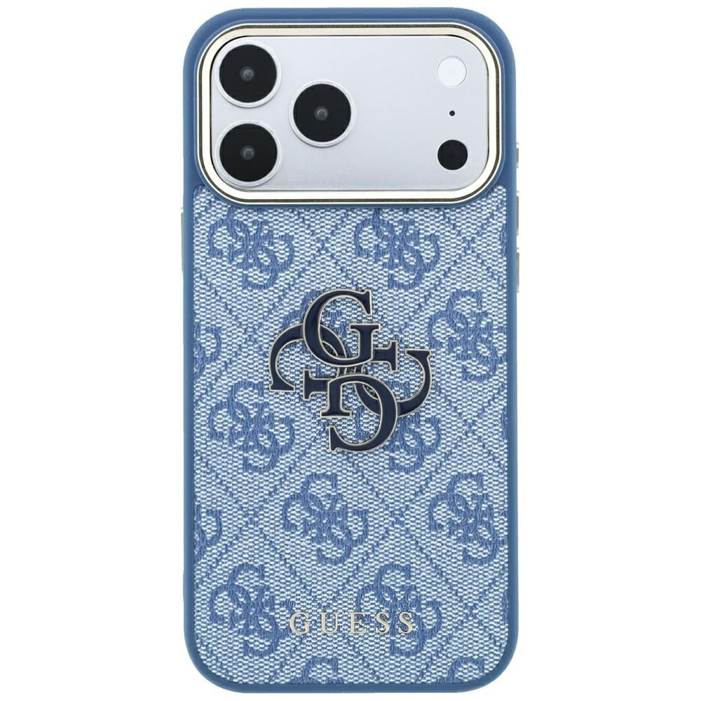 Hoes voor Apple iPhone 18 Pro Max / 17 Pro Max, Guess, 4G Big Resin Logo, Blauw
