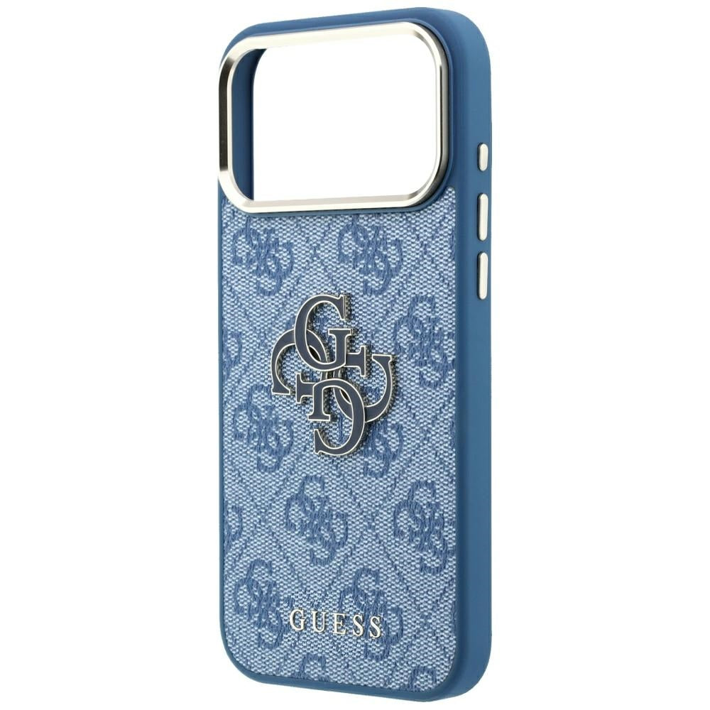 Hoes voor Apple iPhone 18 Pro Max / 17 Pro Max, Guess, 4G Big Resin Logo, Blauw