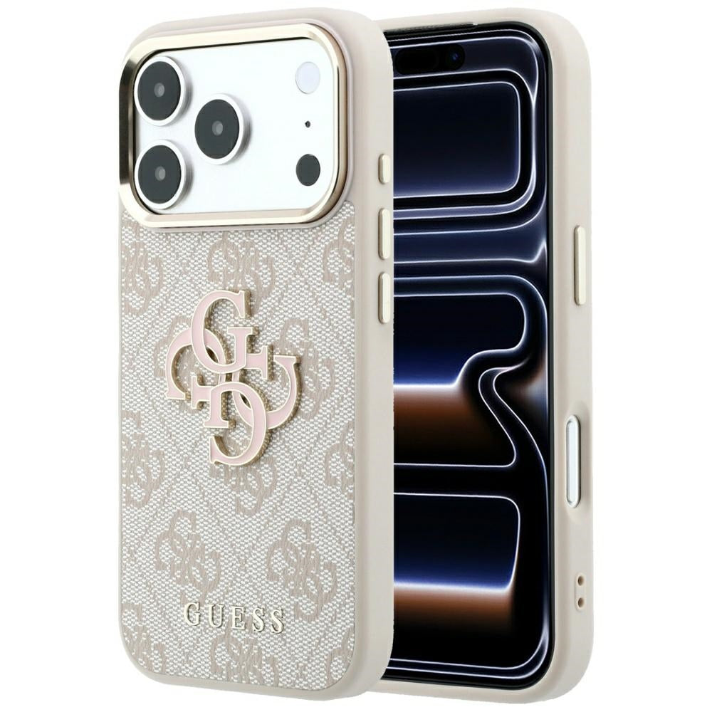 Hoes voor Apple iPhone 18 Pro Max / 17 Pro Max, Guess, 4G Big Resin Logo, Roze