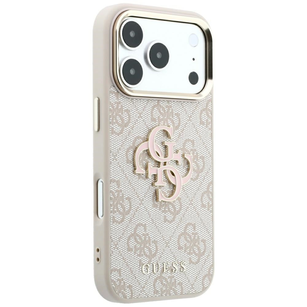 Hoes voor Apple iPhone 18 Pro Max / 17 Pro Max, Guess, 4G Big Resin Logo, Roze