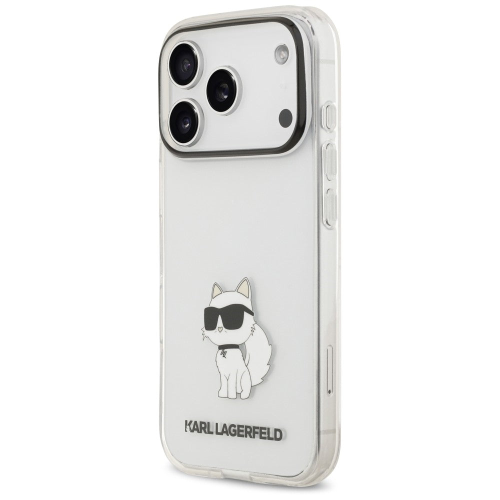 Hoesje voor Apple iPhone 18 Pro Max / 17 Pro Max, Karl Lagerfeld, IML Choupette NFT, transparant