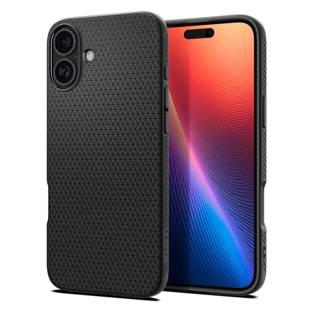 Étui pour Apple iPhone 16 Plus, Spigen, Liquid Air, Noir Mat ACS08066