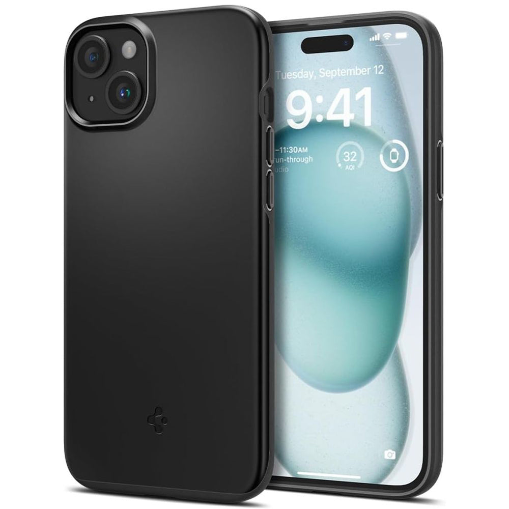 Hülle für Apple iPhone 15, Spigen, Thin Fit, Schwarz ACS06776