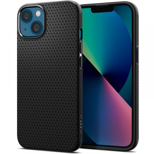 Hoesje voor Apple iPhone 13, Spigen, Liquid Air, zwart